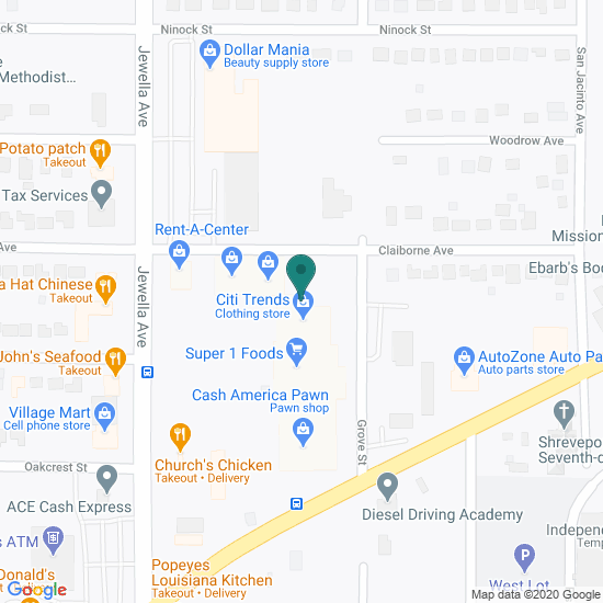 Map of Jewella Ave - Shreveport, LA